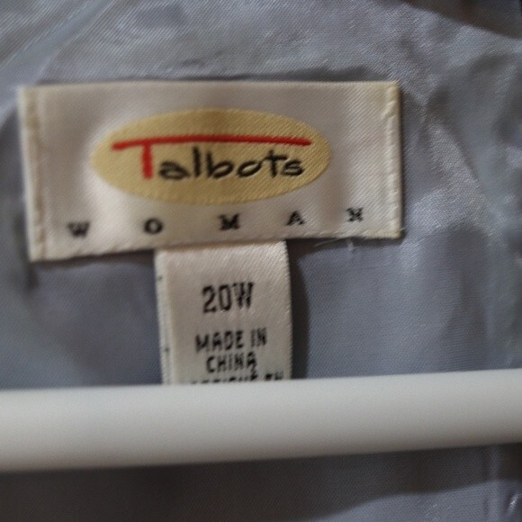 Talbots Gray Embroidered Floral Shift Dress Plus Size 20W Elegant Flowy Chic - Picture 15 of 16